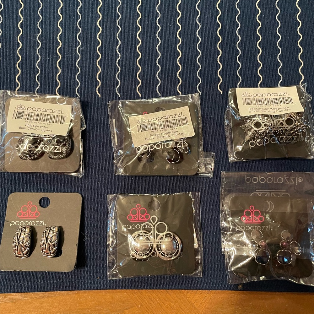 Womens Poparazzi Clip on Earrings- New in Package